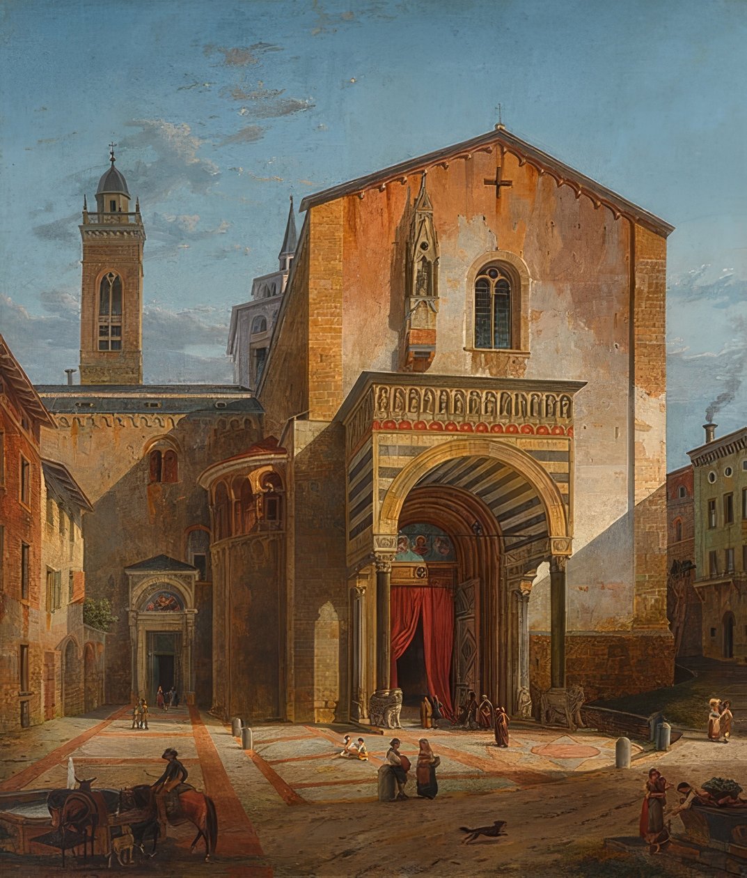 Bergamo – Kilátás a S. Maria Maggiore déli kereszthajójára alkotó: Leo von Klenze
