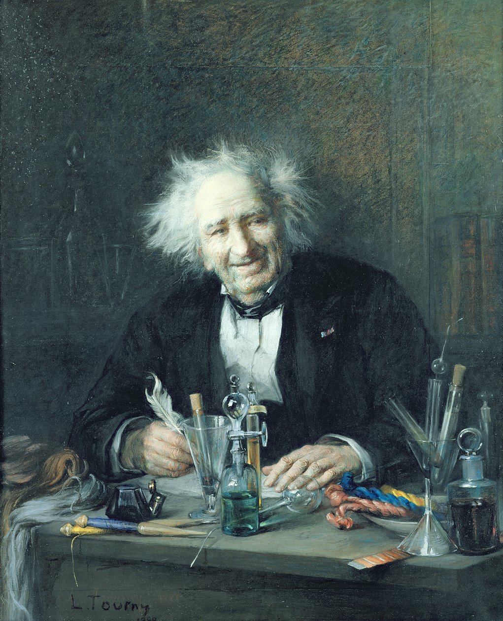 Michel-Eugene Chevreul (1786-1889) portréja 1888 alkotó: Leon Auguste Tourny