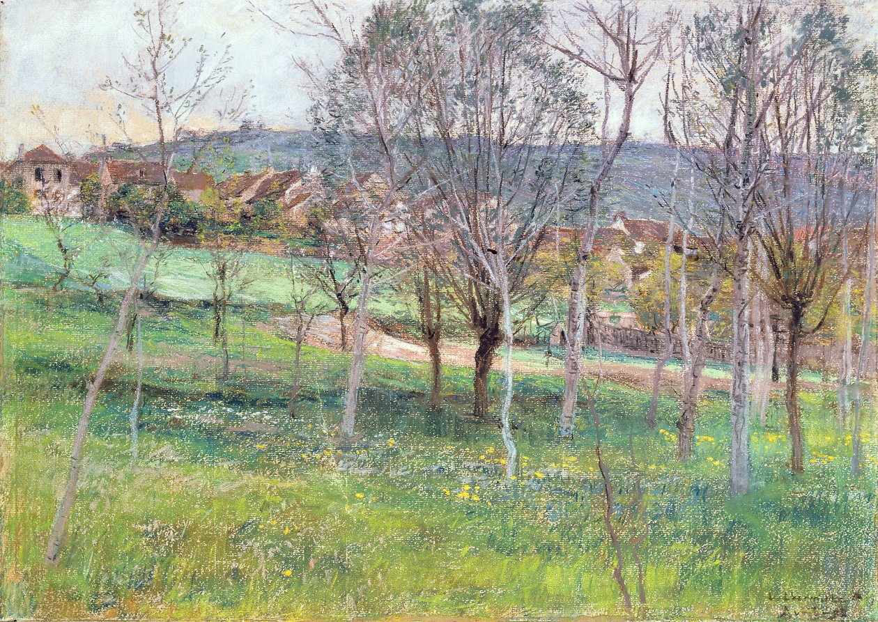 Észak-franciaországi táj, 1892 körül (pasztell) alkotó: Leon Augustin Lhermitte