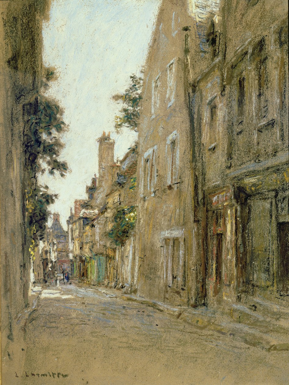 Rue Coursarlon, Bourges, 1890 körül (pasztell, csiszolt papír) alkotó: Leon Augustin Lhermitte