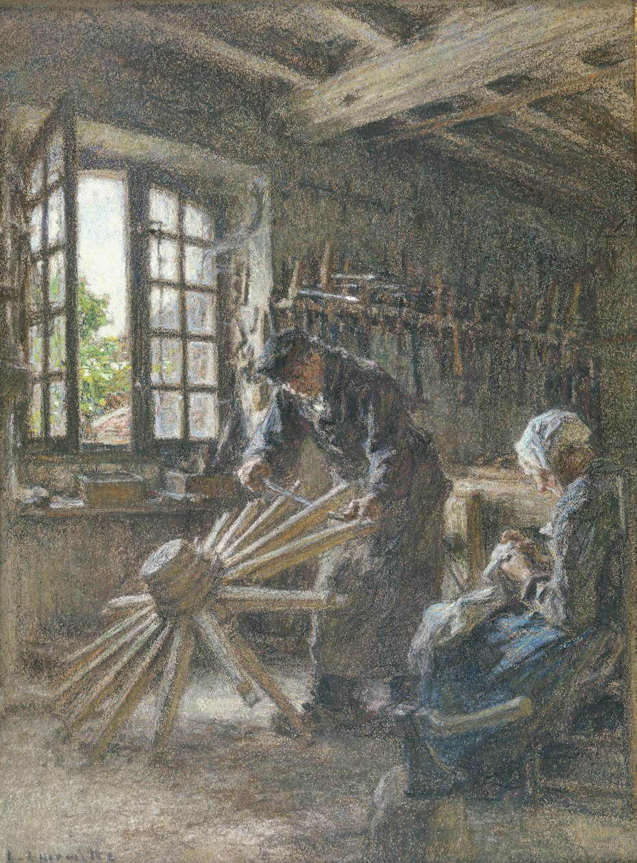 Az öreg Cartwright és felesége, 1897 (pasztell, papíron) alkotó: Leon Augustin Lhermitte