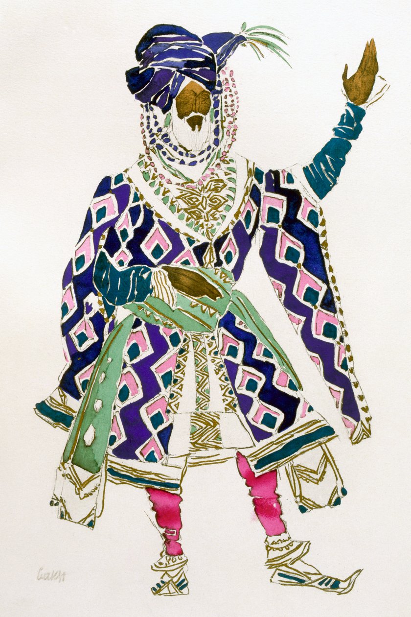 Jelmeztervezés egy szultánnak alkotó: Leon Bakst