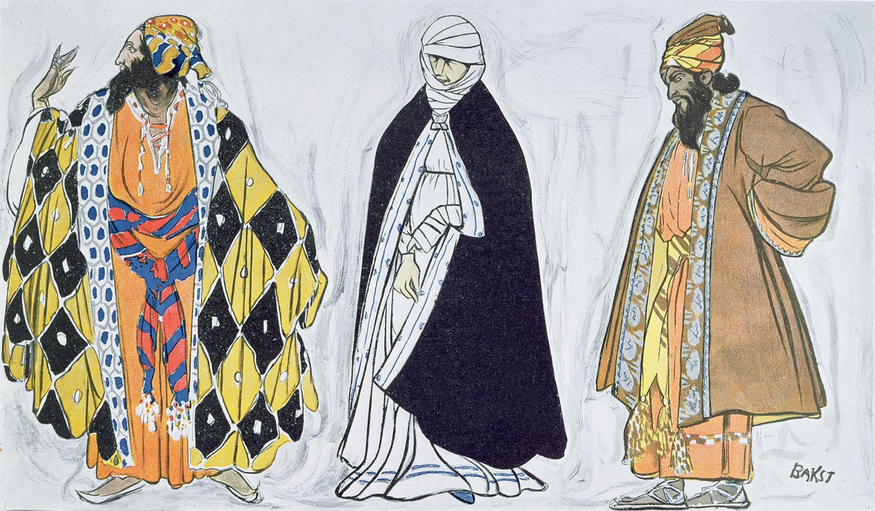 Jelmeztervek a „Le Martyre de Saint Sebastien” című drámai alkotáshoz, Ida Rubinstein megbízásából Gabriele d