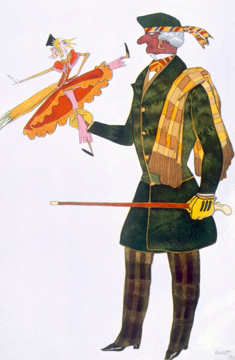 Jelmez az angolnak, a La Boutique Fantastique-ból, 1917 alkotó: Leon Bakst