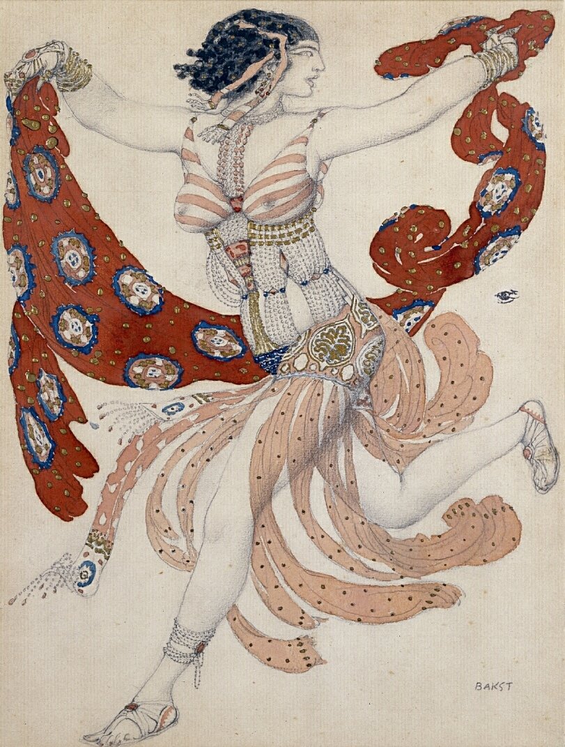 Kleopátra jelmeze Ida Rubinstein számára alkotó: Leon Bakst