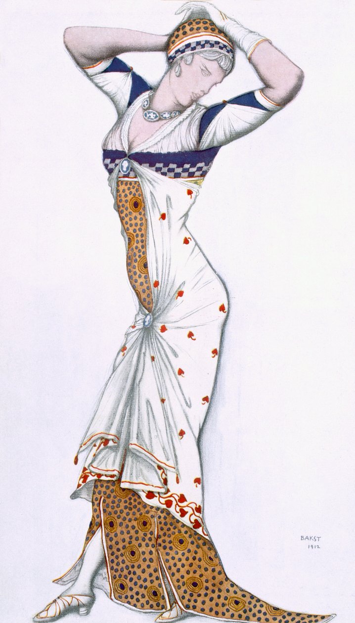 Tervezés a Modern jelmezek fantáziájából, 1912 alkotó: Leon Bakst