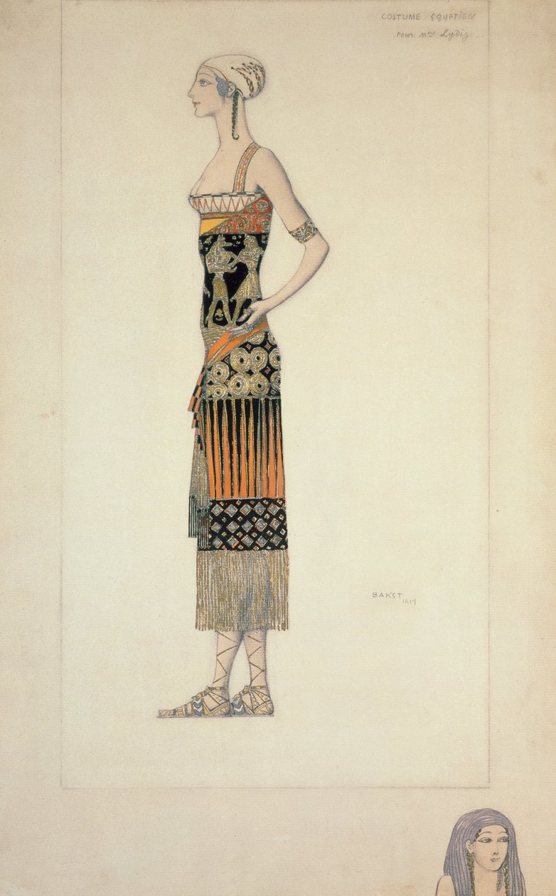 Egyiptomi jelmez alkotó: Leon Bakst