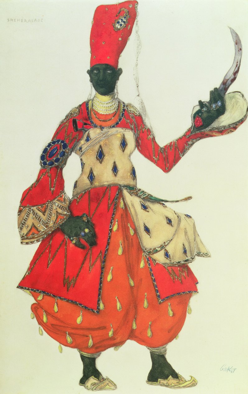 Rimszkij-Korszakov Eunuch jelmez a Scheherazade-ból (tervezés) (wc) alkotó: Leon Bakst