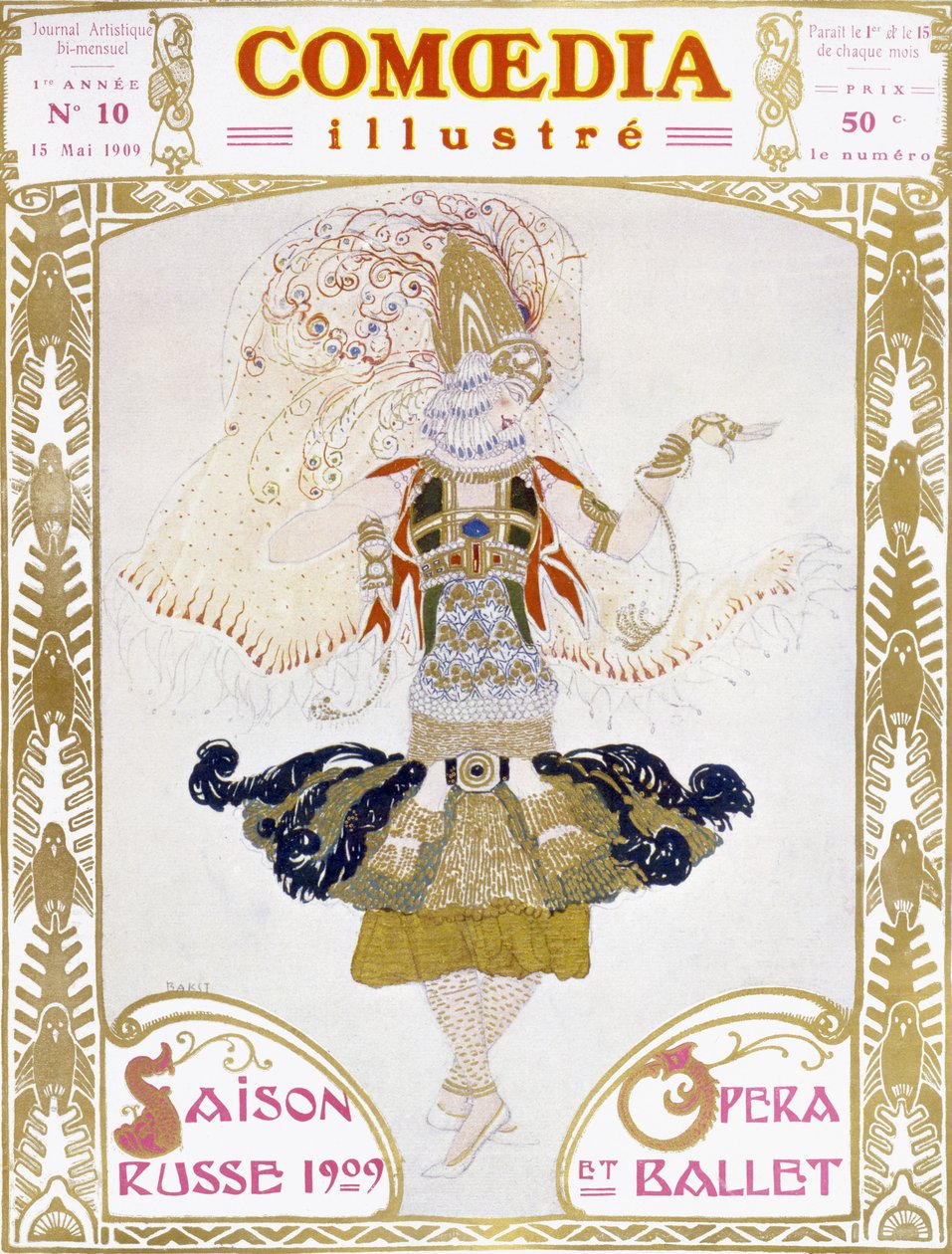 A Comoedia első borítója, 1909 alkotó: Leon Bakst