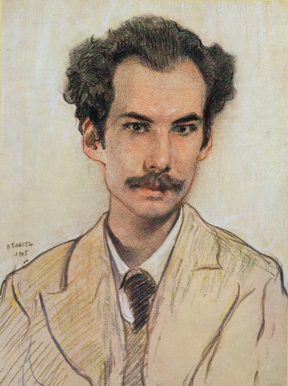 Borisz Nyikolajevics Bugajev (1880-1934) Andrej Belij álnév portréja, 1905 alkotó: Leon Bakst