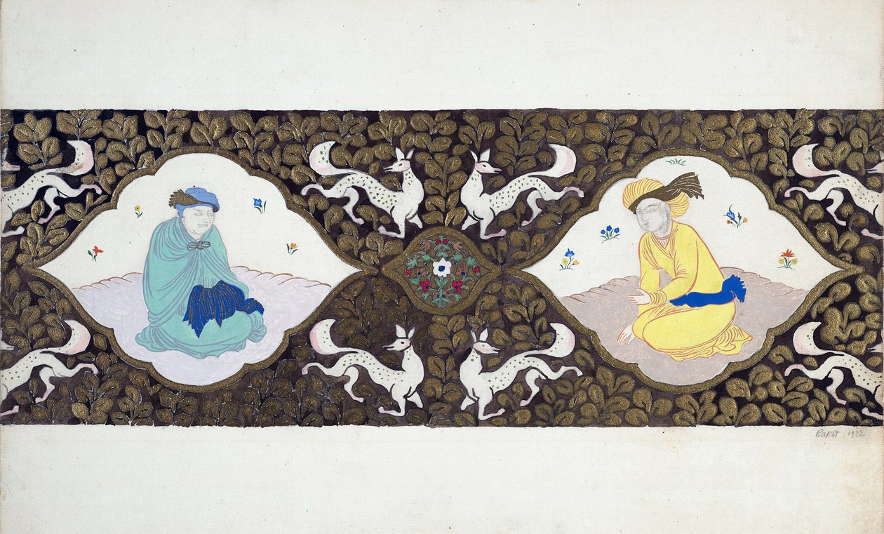 Bohuslav Martinu „Ishtar” című balettjének előkészítő terve, 1922 alkotó: Leon Bakst