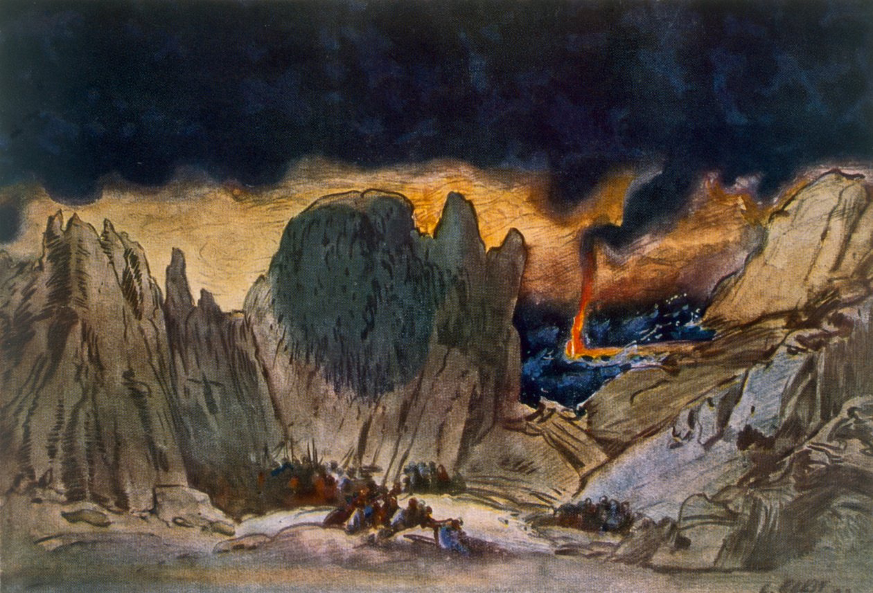 Díszlettervezés Phedre-ből, 1917 alkotó: Leon Bakst