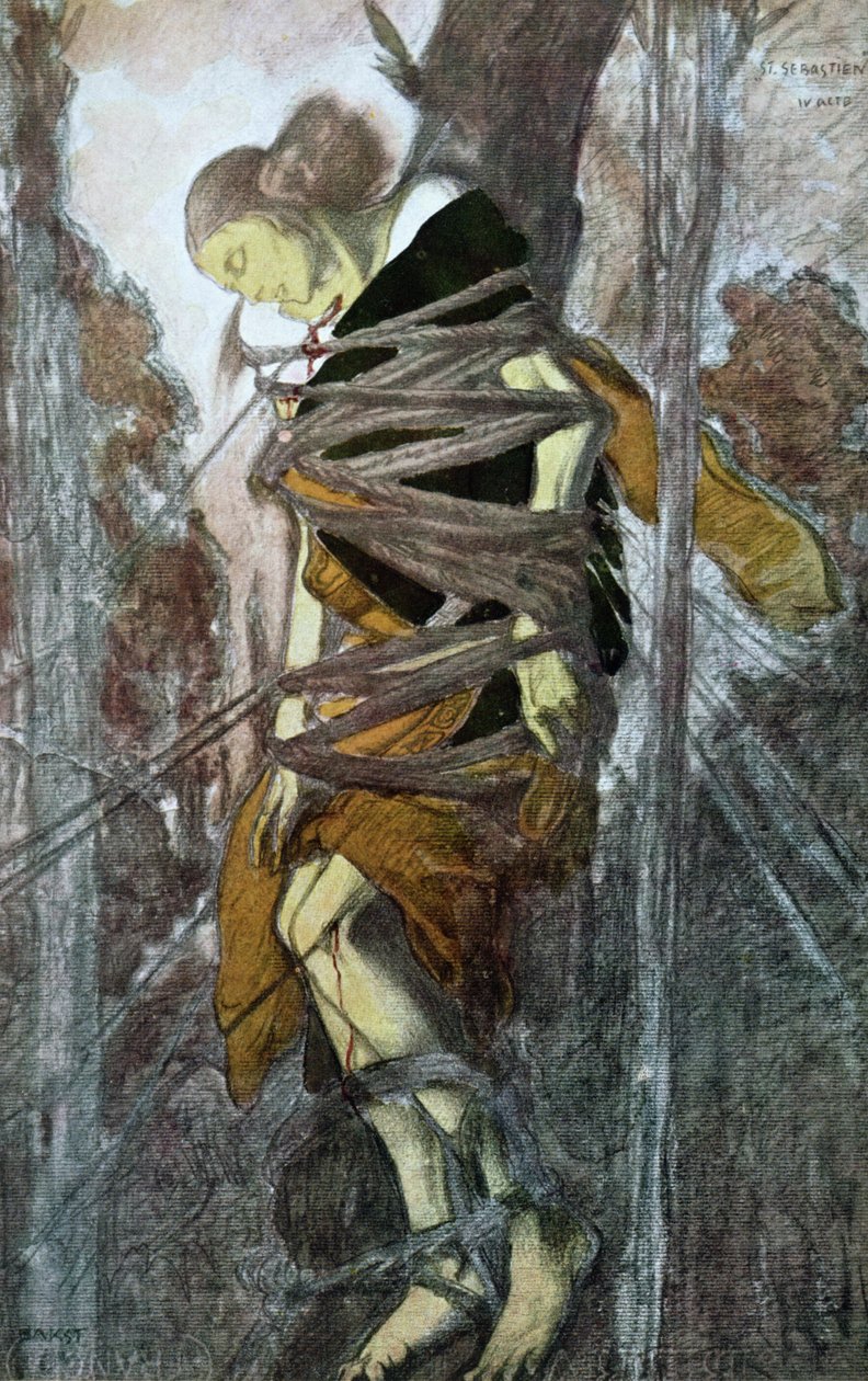 Szent Sebestyén, Szent Sebestyén vértanújából, 1911-22 körül alkotó: Leon Bakst