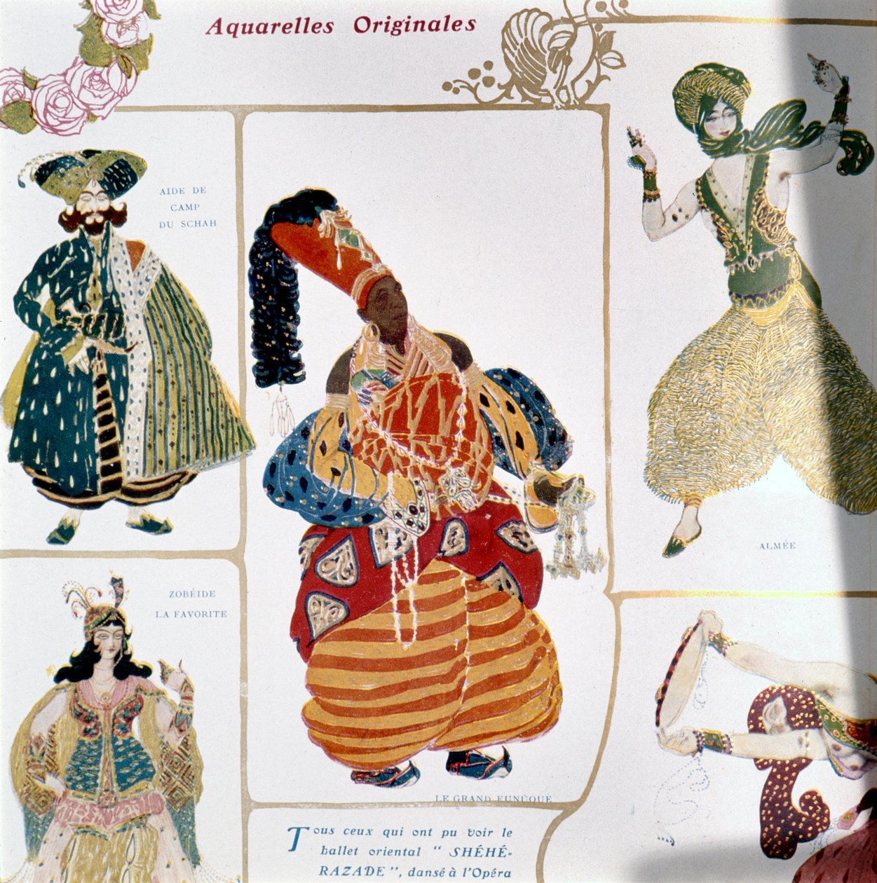 A Nagy Eunuch, jelmezterve Diaghilev produkciójához, a „Scheherazade” című baletthez, 1910 alkotó: Leon Bakst