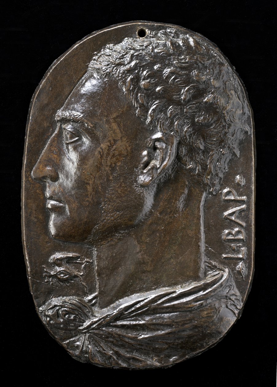 Önarckép, 1435 körül (bronz) alkotó: Leon Battista Alberti