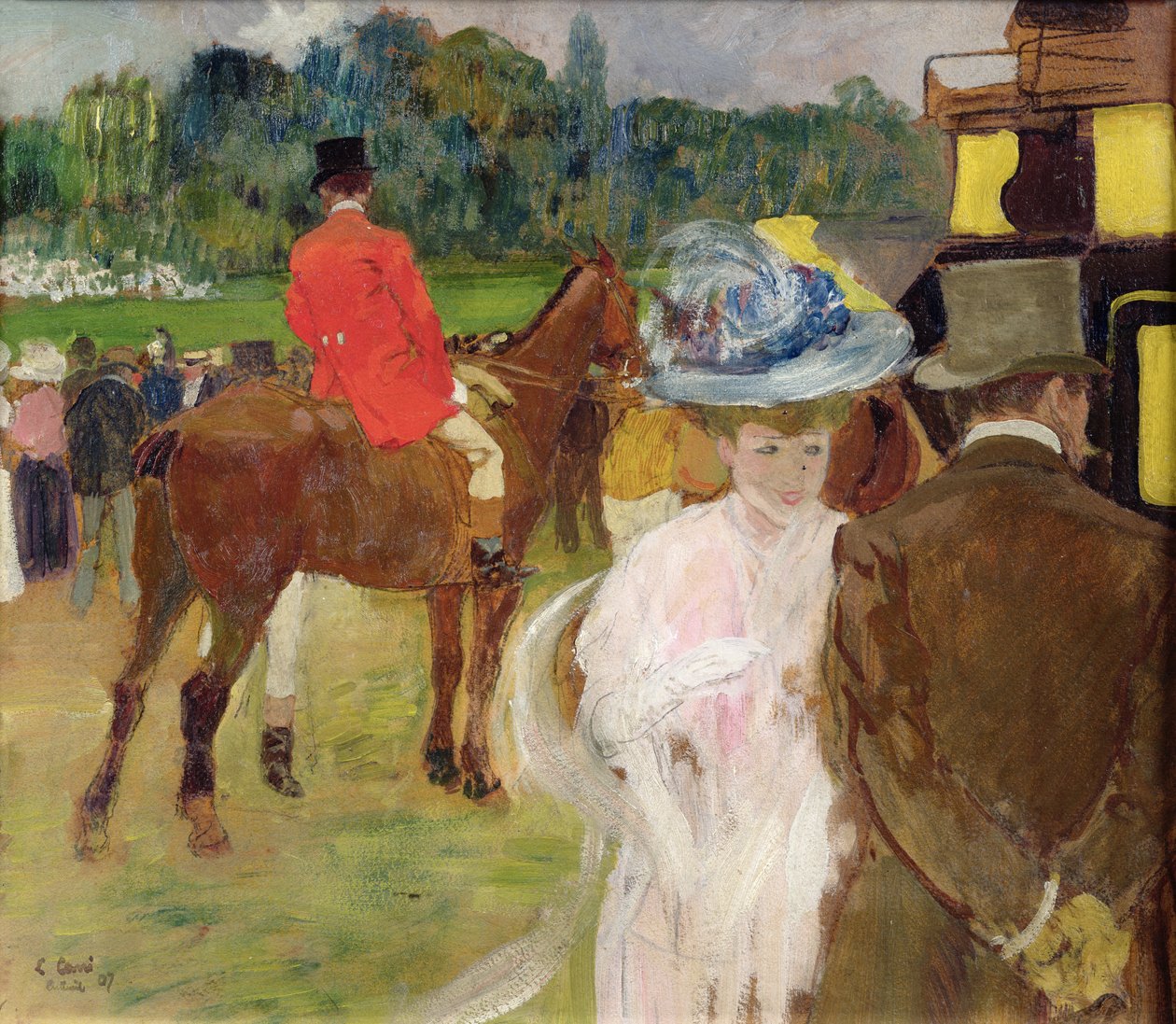 Az auteuili versenyeken, 1907 alkotó: Leon Georges Carre