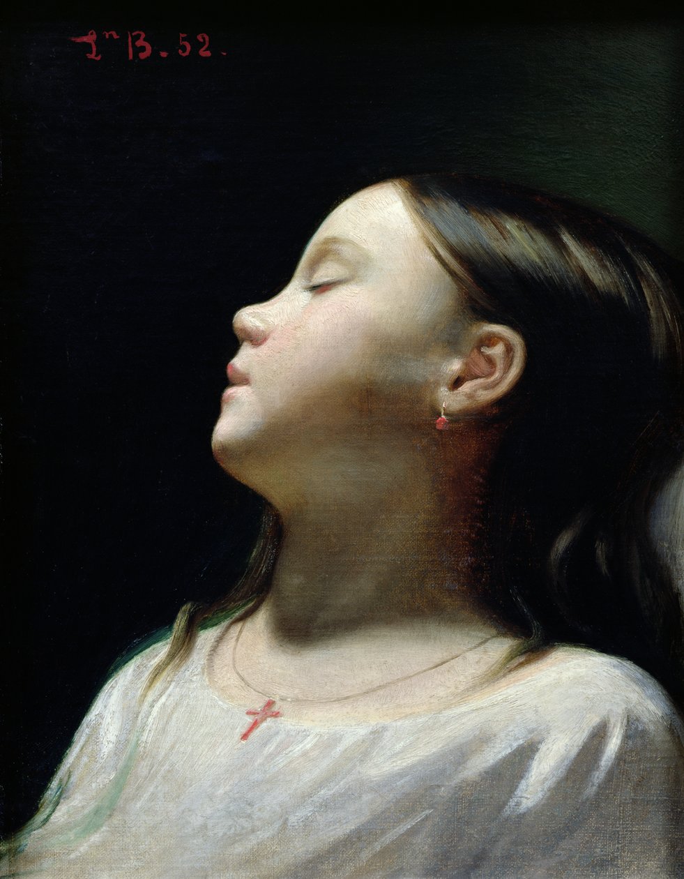 Fiatal lány alszik, 1852 alkotó: Leon Joseph Florentin Bonnat