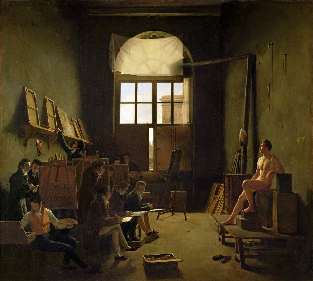 Atelier de David, 1814 alkotó: Leon Mathieu Cochereau