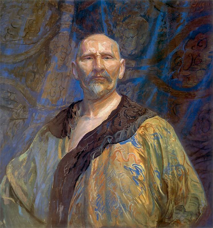 Önarckép kínai ruhában. alkotó: Leon Wyczokowski