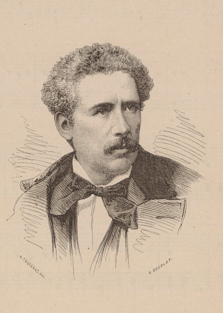 Olivier Métra zeneszerző portréja 1830-1889. alkotó: Leon Alexandre Tourfaut