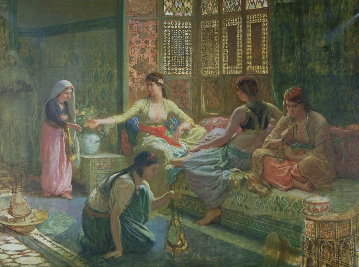 Egy hárem belseje, 1865 körül alkotó: Leon Auguste Adolphe Belly