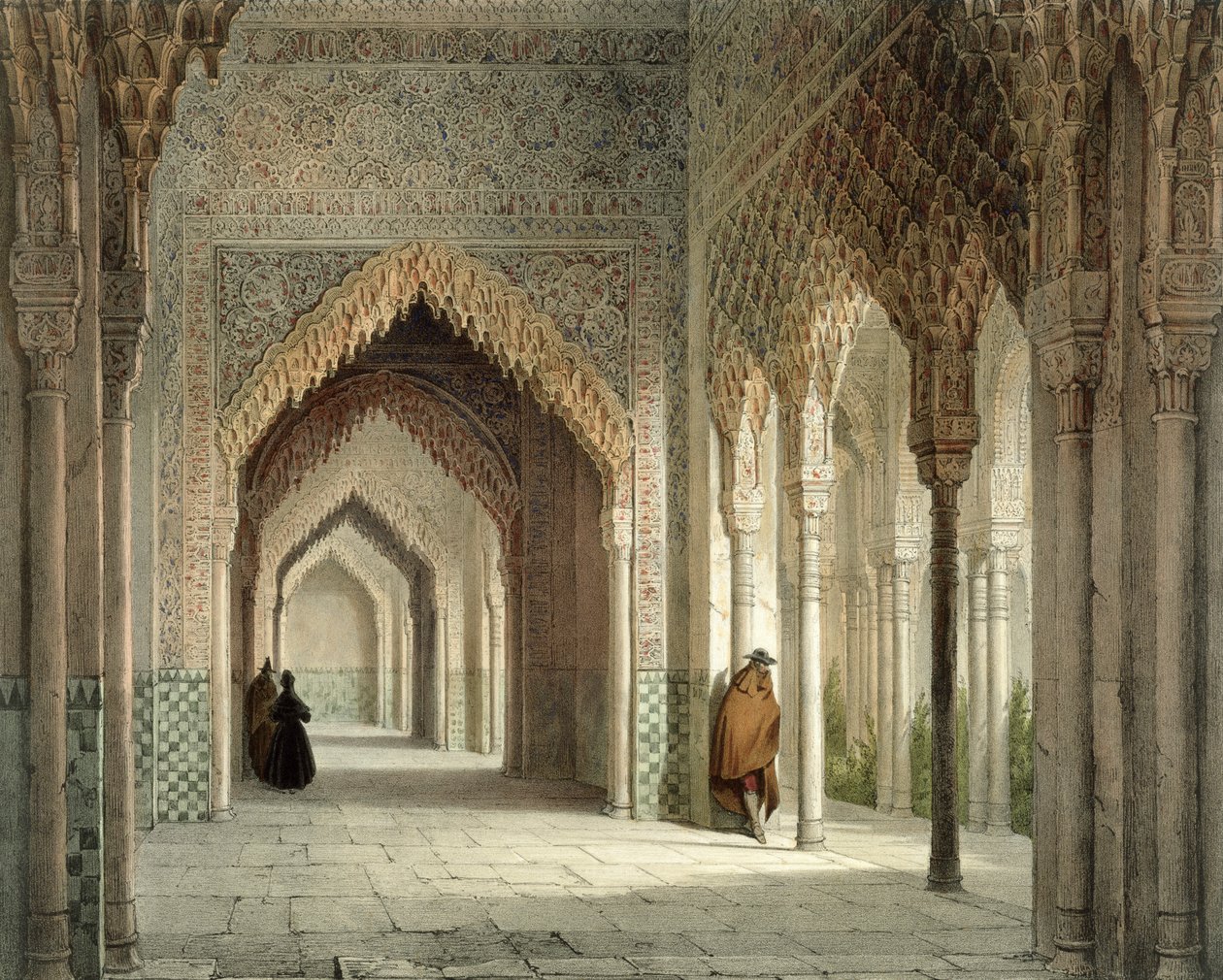 Az Alhambra bírósági terme, Granada, 1853 alkotó: Leon Auguste Asselineau