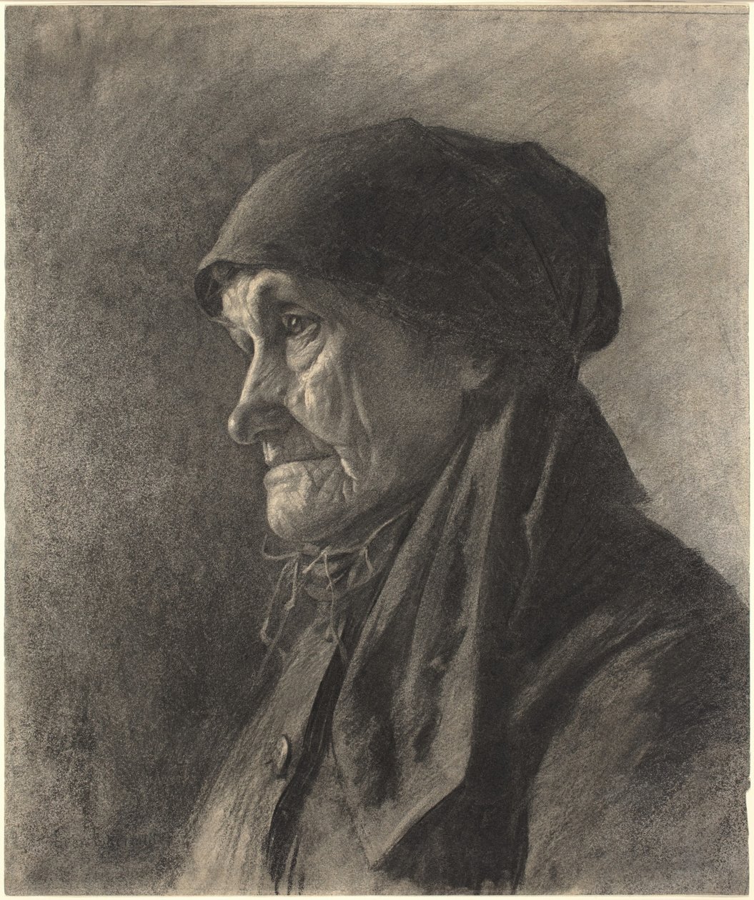 Idős parasztasszony alkotó: Leon Augustin Lhermitte