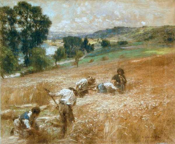 Templomharangok Primelle-ben (olaj, vászon) alkotó: Leon Augustin Lhermitte