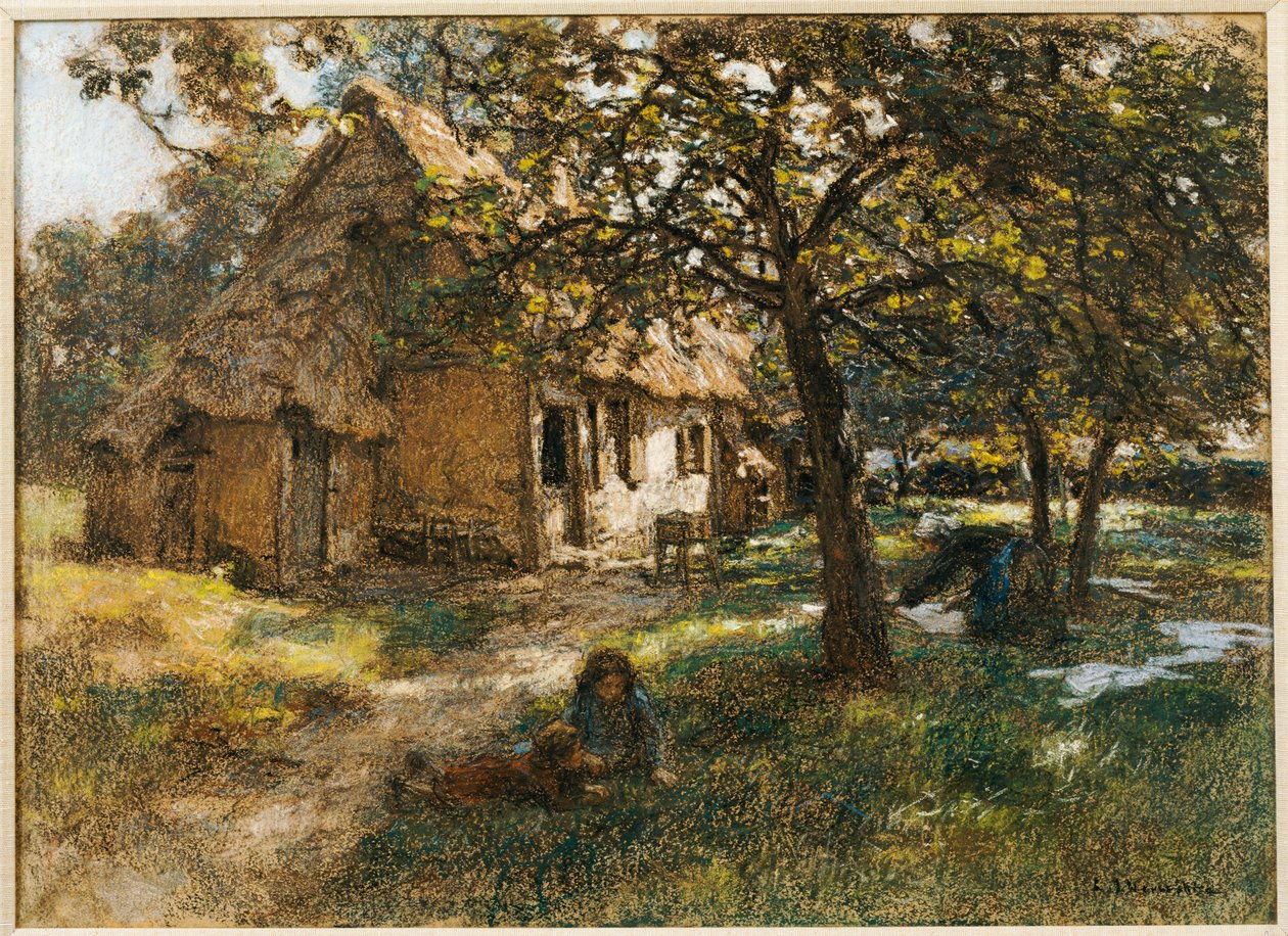 Víkendház, Normandia, 1900 alkotó: Leon Augustin Lhermitte