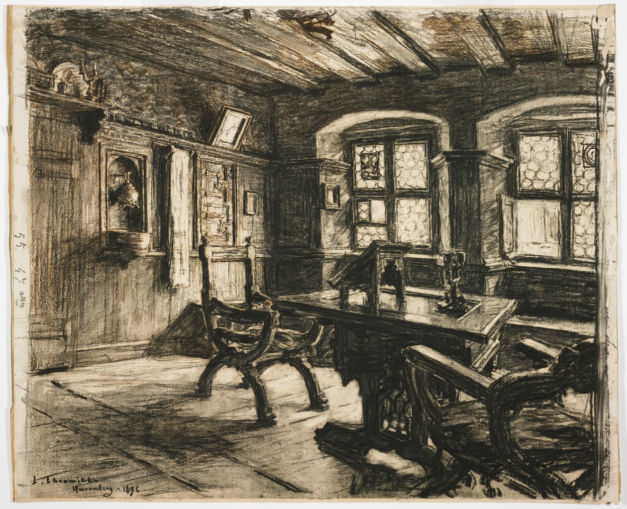 Dürer szobája Nürnbergben, 1896 alkotó: Leon Augustin Lhermitte
