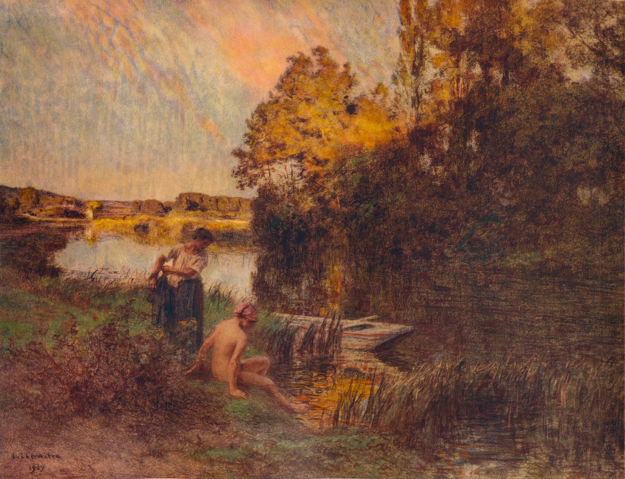 A fürdőző, 1907, 1938 alkotó: Leon Augustin Lhermitte