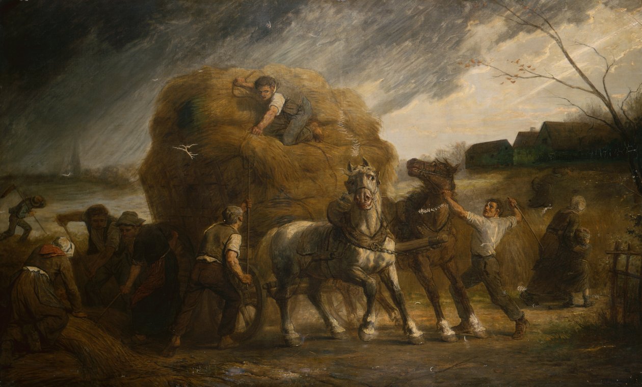A közeledő vihar (olaj, vászon) alkotó: Leon Augustin Lhermitte