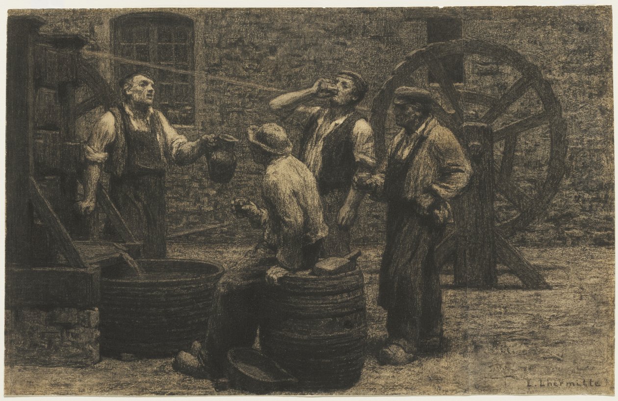 The Wine Press, 1872 körül alkotó: Leon Augustin Lhermitte