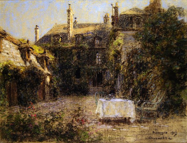 A művész kertje Bourges-ban (pasztell) alkotó: Leon Augustin Lhermitte