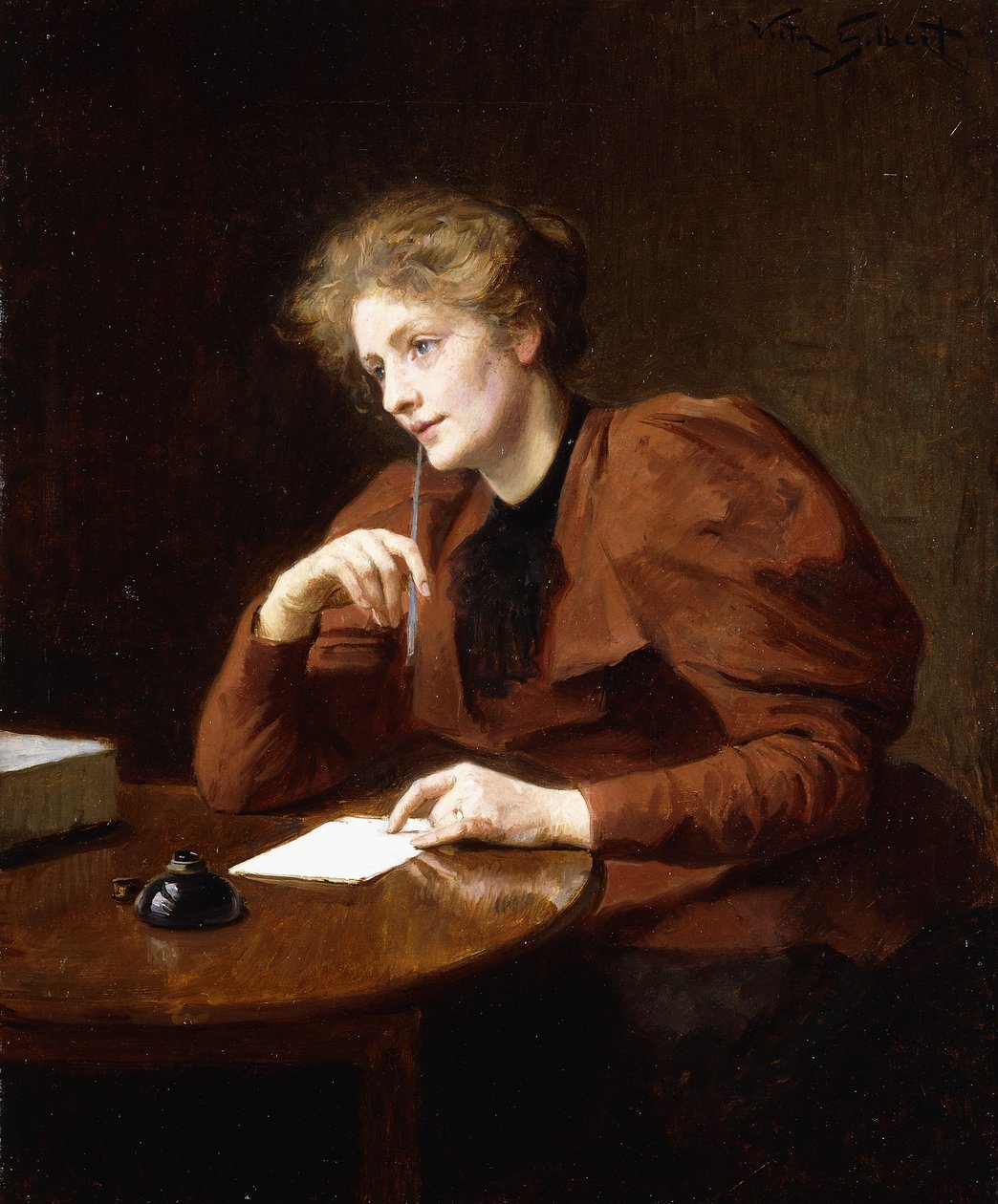Fiatal Tedder; Fiatal Tedder, 1920 körül alkotó: Leon Augustin Lhermitte