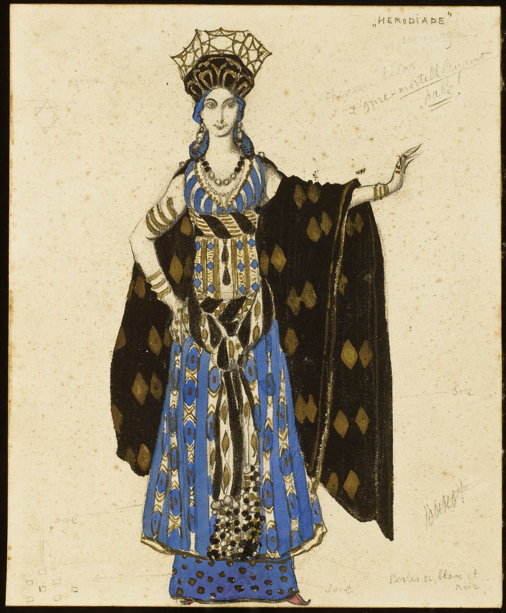 A "Salome" jelmezterve: Herodias alkotó: Leon Bakst