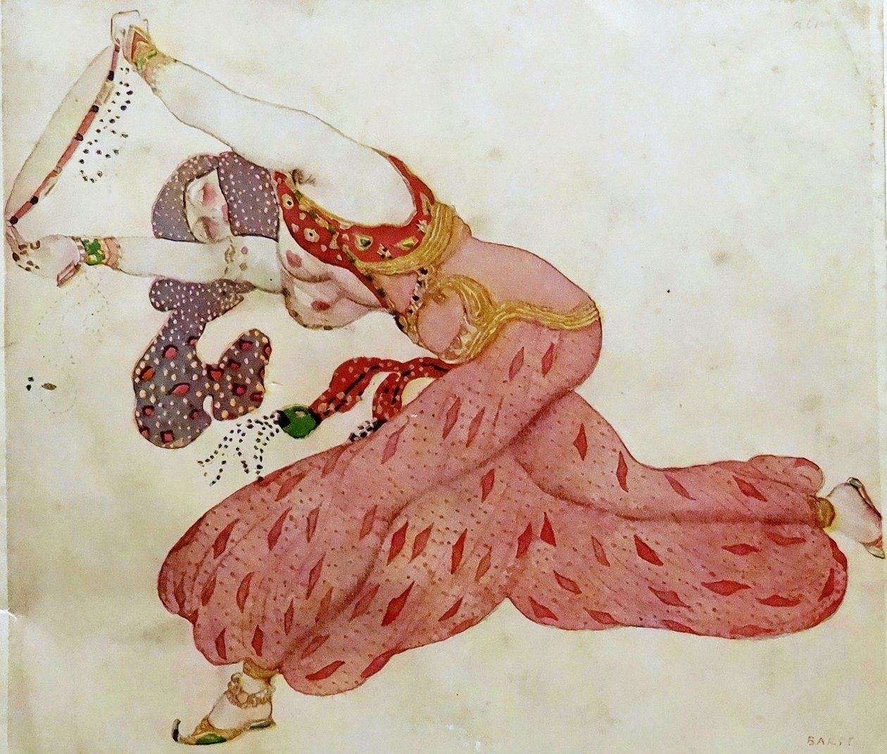 Almee. Jelmezterve N. Rimszkij-Korszakov Seherezade című balettjéhez, 1910 alkotó: Leon Bakst
