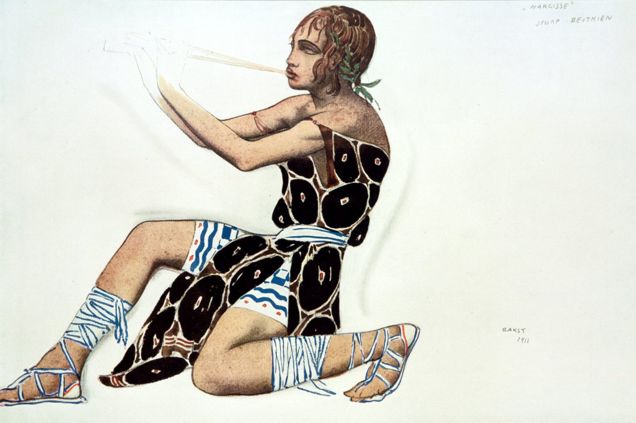 Beotien, jelmeztervező, a Ballets Russes Narcisse című produkciója, Tcherepnin zenéje, 1911 alkotó: Leon Bakst