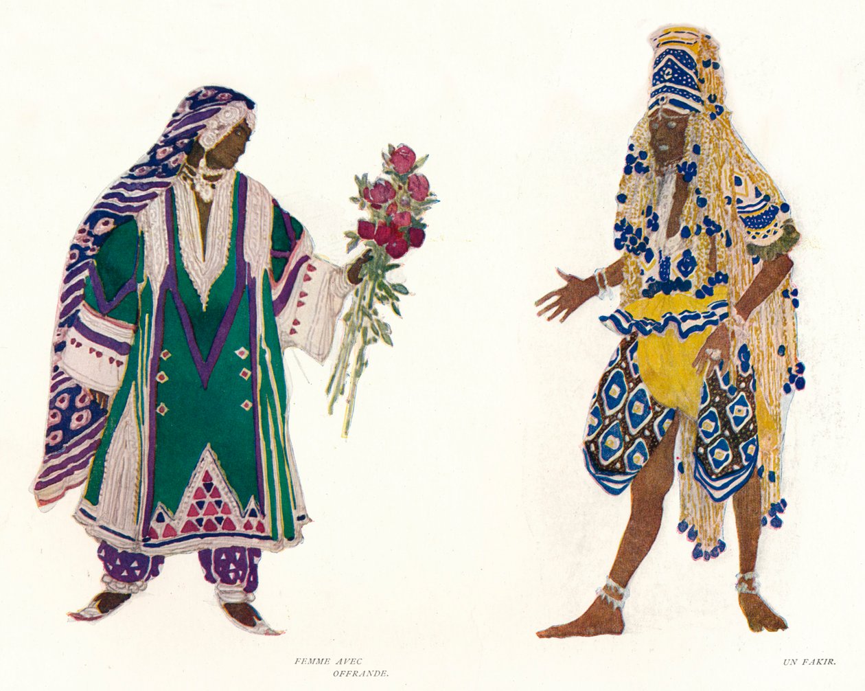 Jelmeztervek az orosz baletthez A kék isten, c1912 alkotó: Leon Bakst