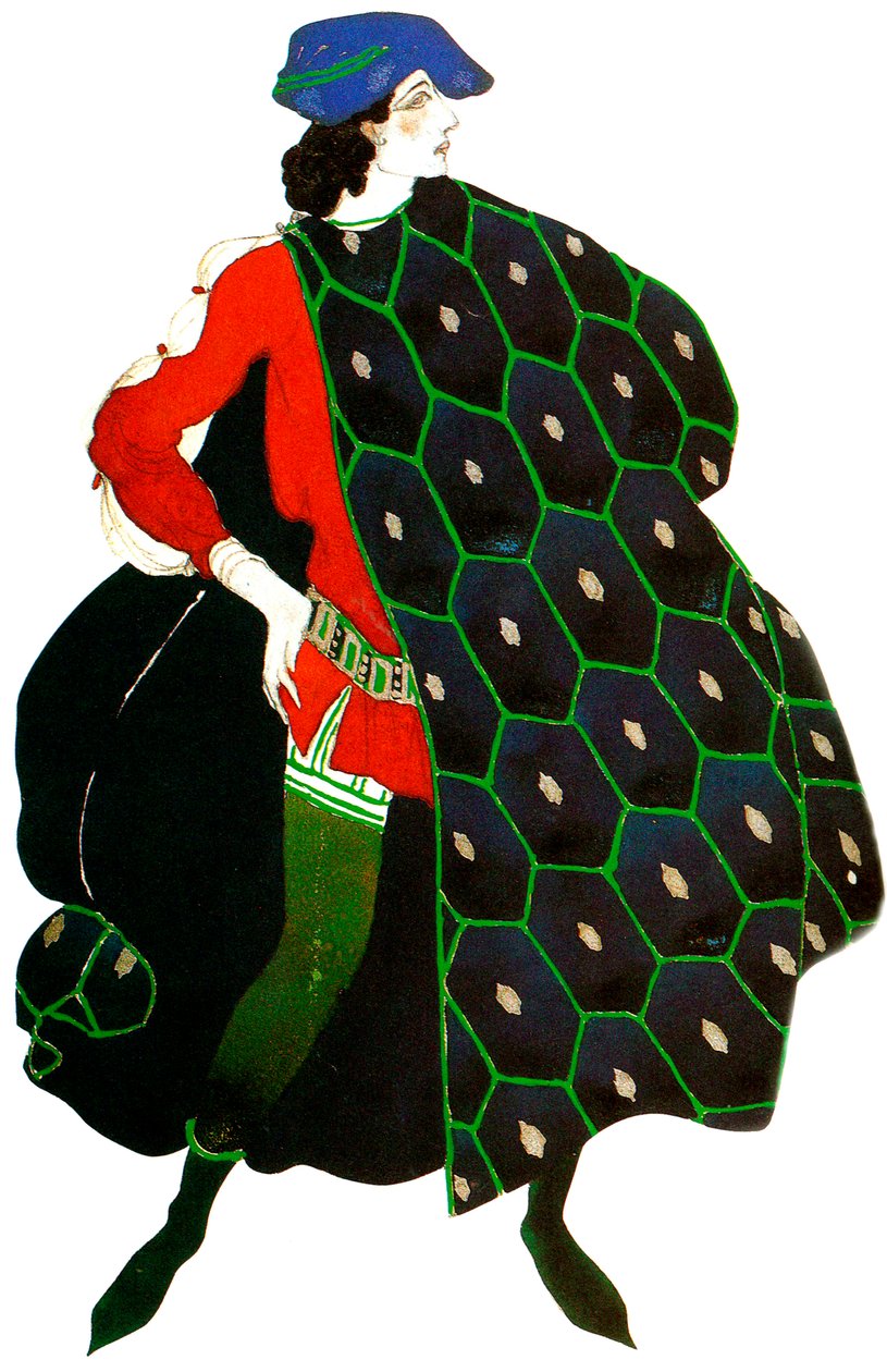 Gabriele dAnnunzios Szent Sebestyén vértanúsága című balett jelmezterve, c1911 alkotó: Leon Bakst