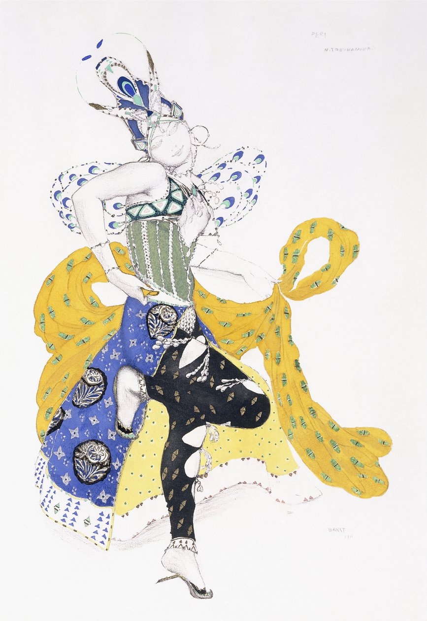 Jelmezterve Madame Trouchanova számára a "La Peri"-ben, 1911 alkotó: Leon Bakst