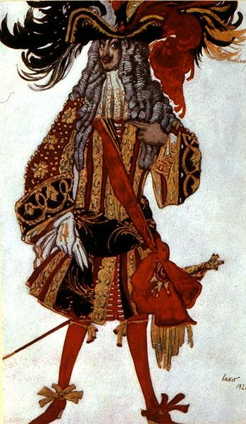 Jelmeztervezés miniszternek, a Csipkerózsika-tól alkotó: Leon Bakst