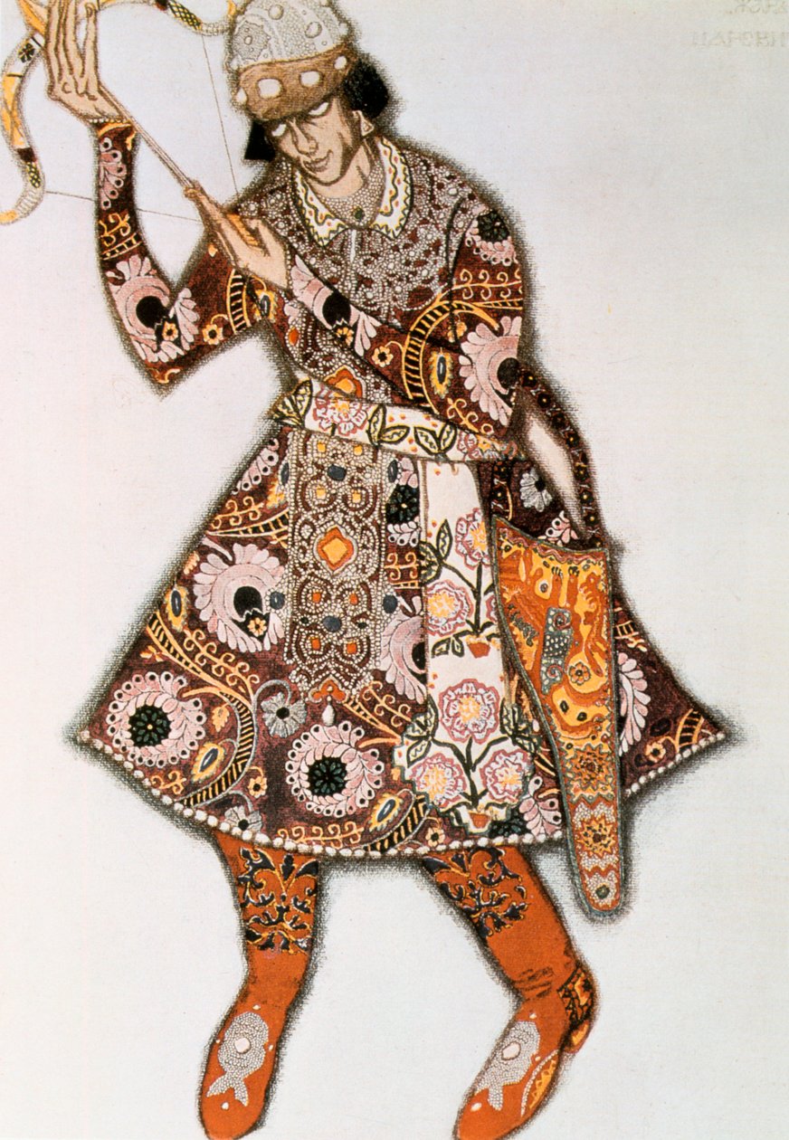 Jelmezterv Igor Sztravinszkij balettjéhez, 1913 alkotó: Leon Bakst