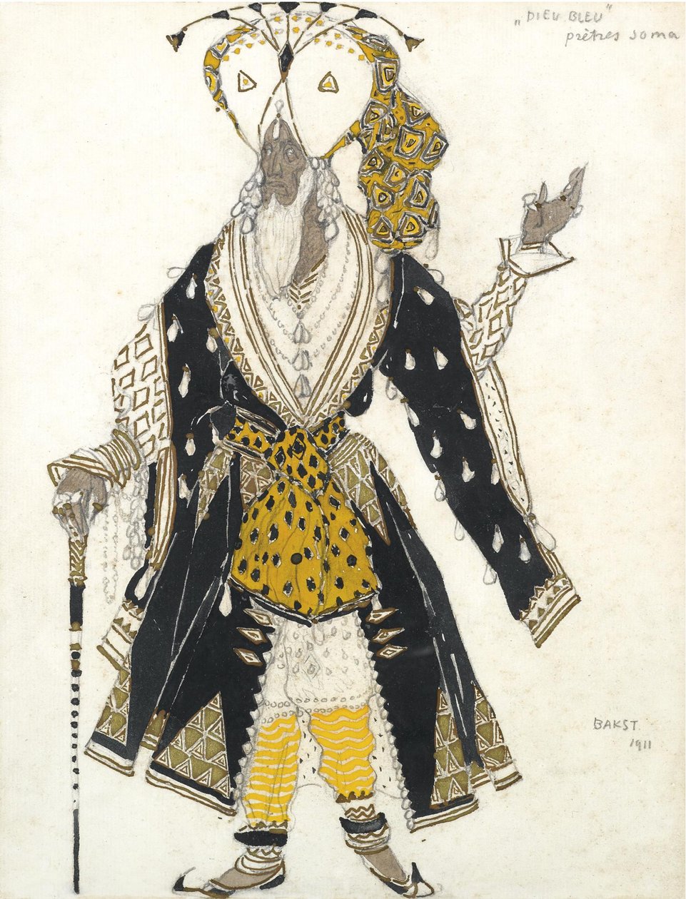 R. Hahn balettkék istenének jelmezterve, 1911 alkotó: Leon Bakst
