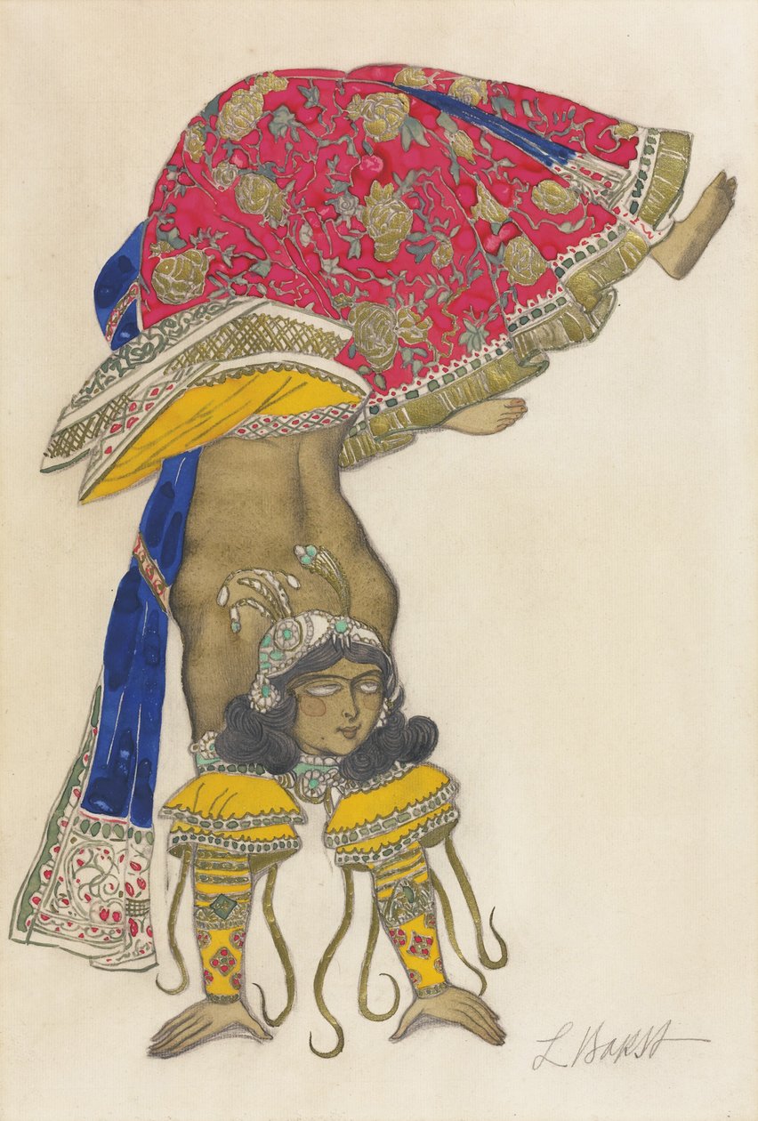 R. Hahn balettkék istenének jelmezterve, 1912 alkotó: Leon Bakst