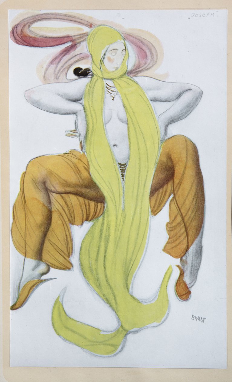 Jelmezterve R. Strauss József legendája című balettjéhez, 1914 alkotó: Leon Bakst