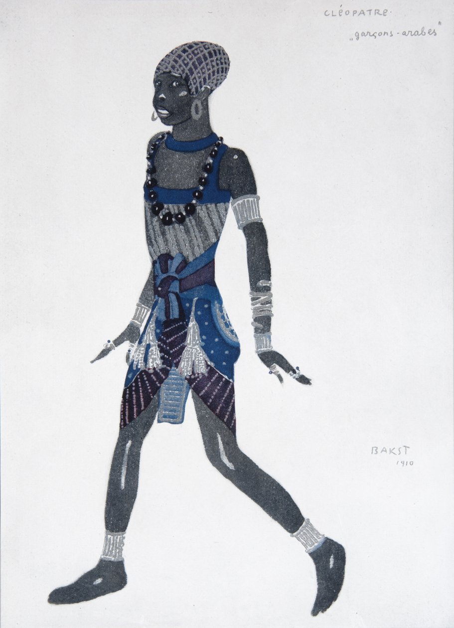 Jelmezterve a Cléopatre baletthez, 1909 alkotó: Leon Bakst