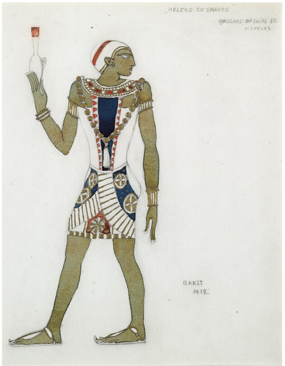 Jelmezterve E. Verhaeren és D. de Séverac Hélène de Sparte című balettjéhez, 1912 alkotó: Leon Bakst