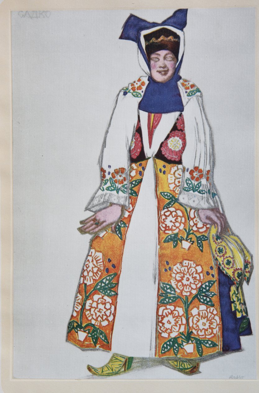 Jelmezterv N. Rimszkij-Korszakov Sadko című operájához, 1917 alkotó: Leon Bakst