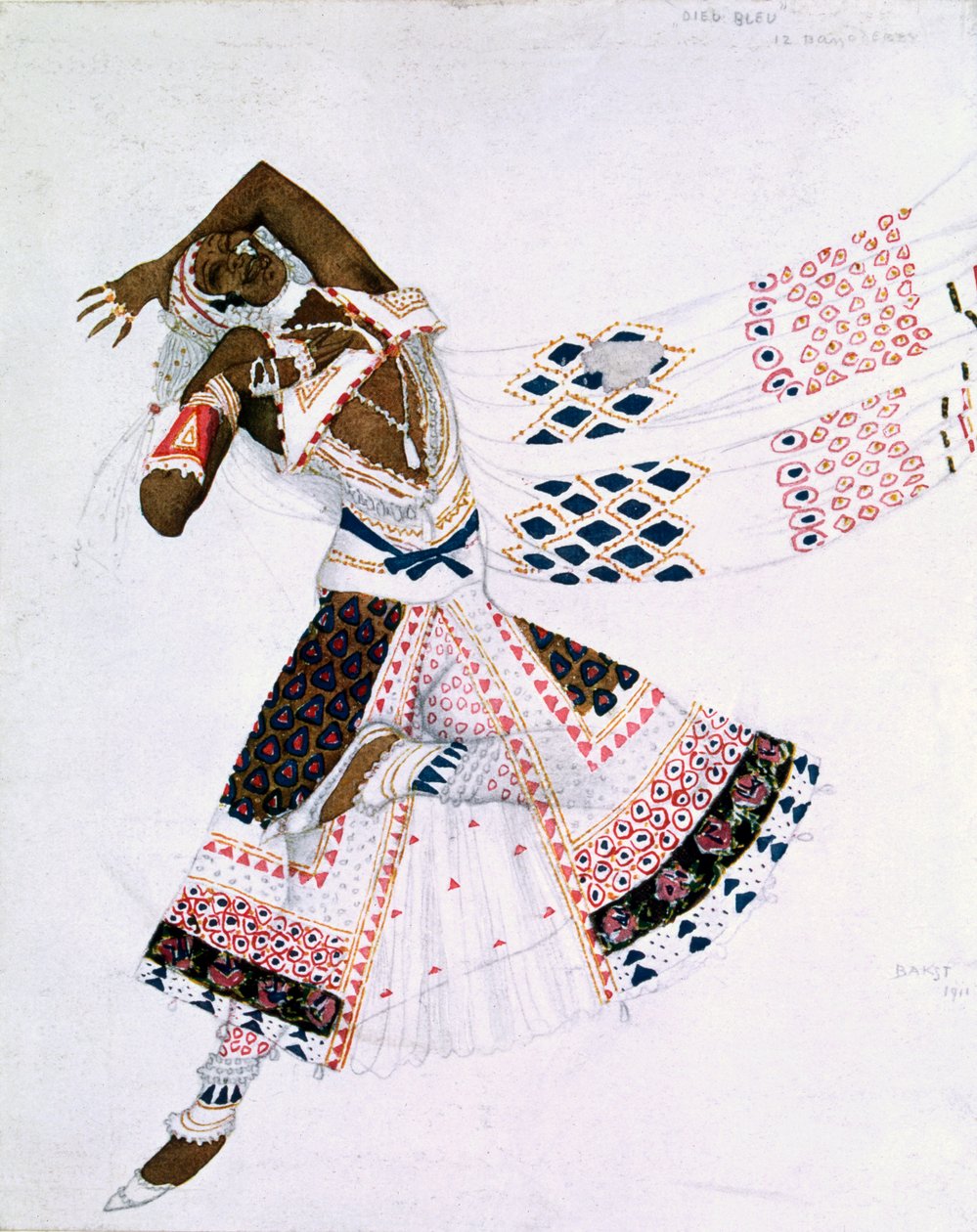 A Le Dieu Bleu jelmeztervezése, 1911 alkotó: Leon Bakst